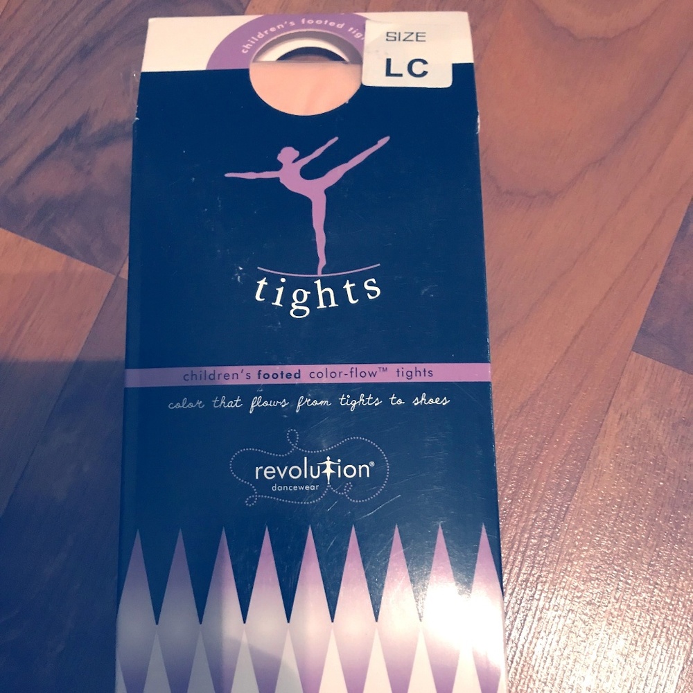 New Footed Tights Prima Pink Size Child Large
